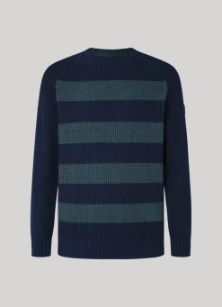 Men Pepe Jeans Striped Cotton Sweatshirt