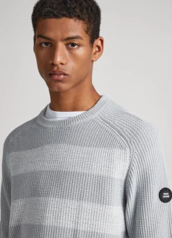 Men Pepe Jeans Striped Cotton Sweatshirt