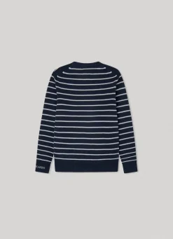 Boy Pepe Jeans Striped Cotton Sweatshirt