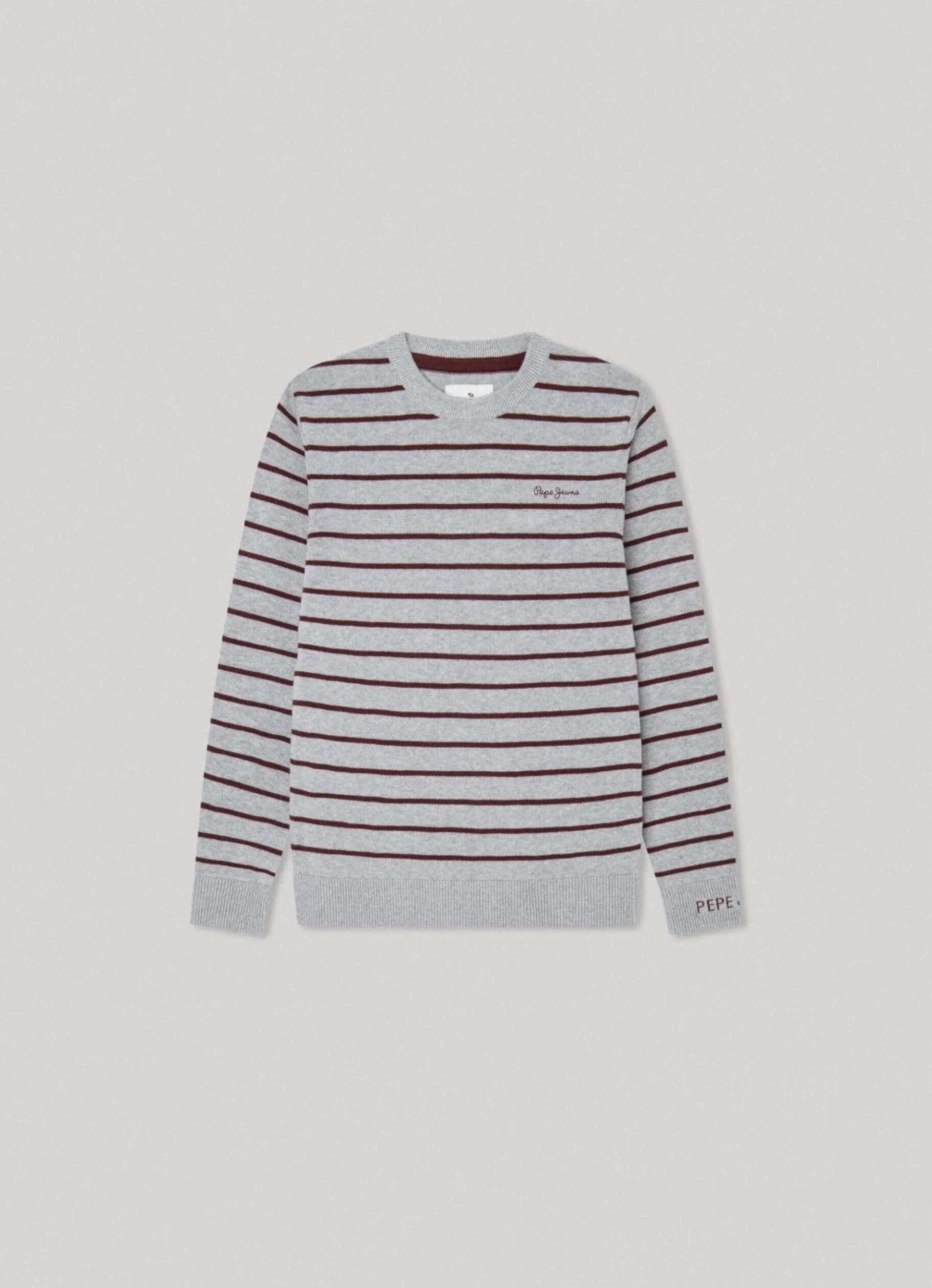 Boy Pepe Jeans Striped Cotton Sweatshirt