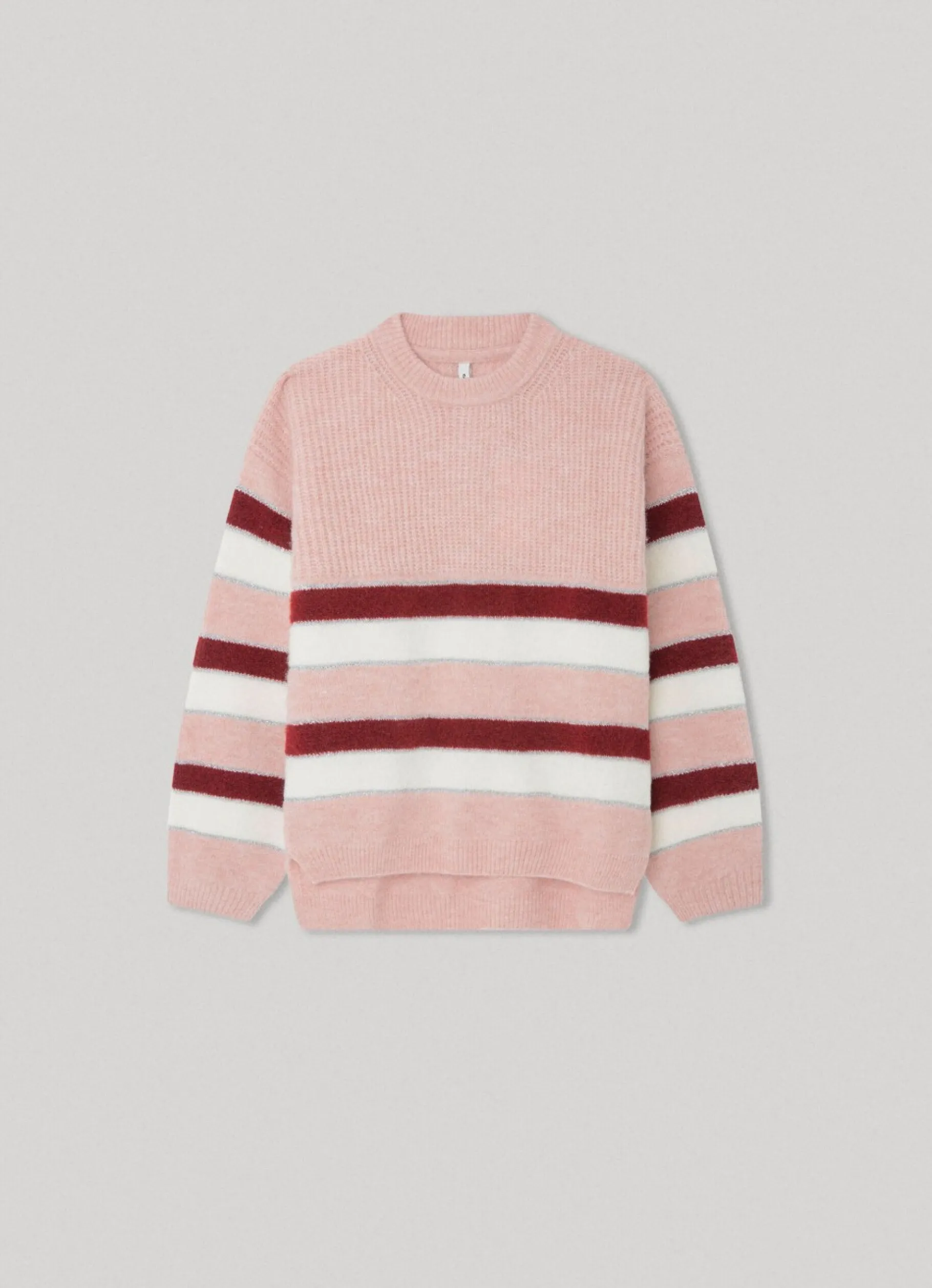 Girl Pepe Jeans Striped Crew Neck Knit