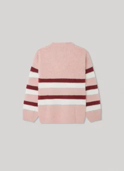 Girl Pepe Jeans Striped Crew Neck Knit