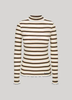 Women Pepe Jeans Striped Long Sleeve T-Shirt