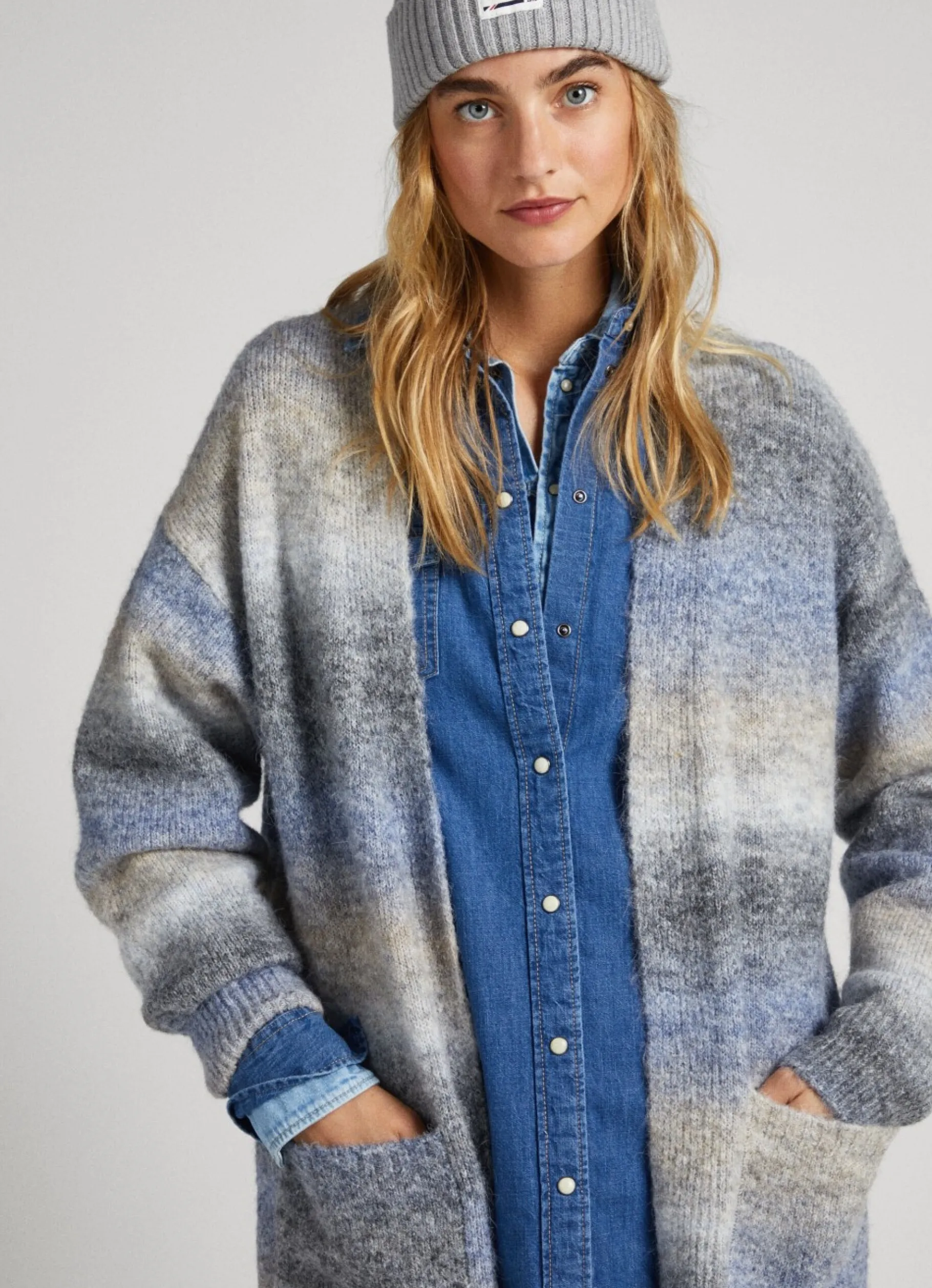 Women Pepe Jeans Striped Melange Cardigan
