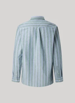 Men Pepe Jeans Striped Oxford Shirt