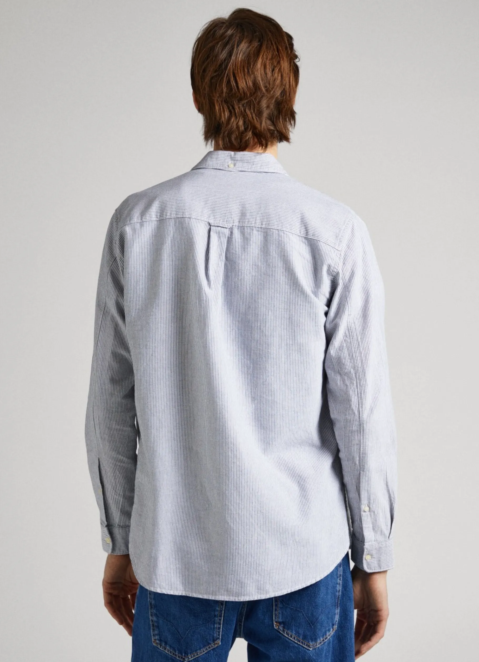 Men Pepe Jeans Striped Oxford Shirt