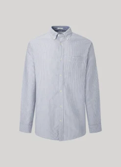 Men Pepe Jeans Striped Oxford Shirt