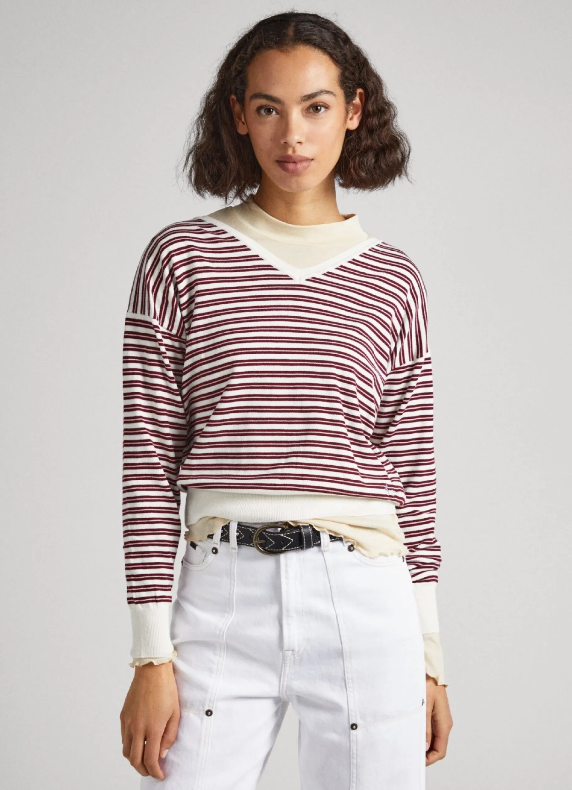 Women Pepe Jeans Striped Pima Cotton Jumper