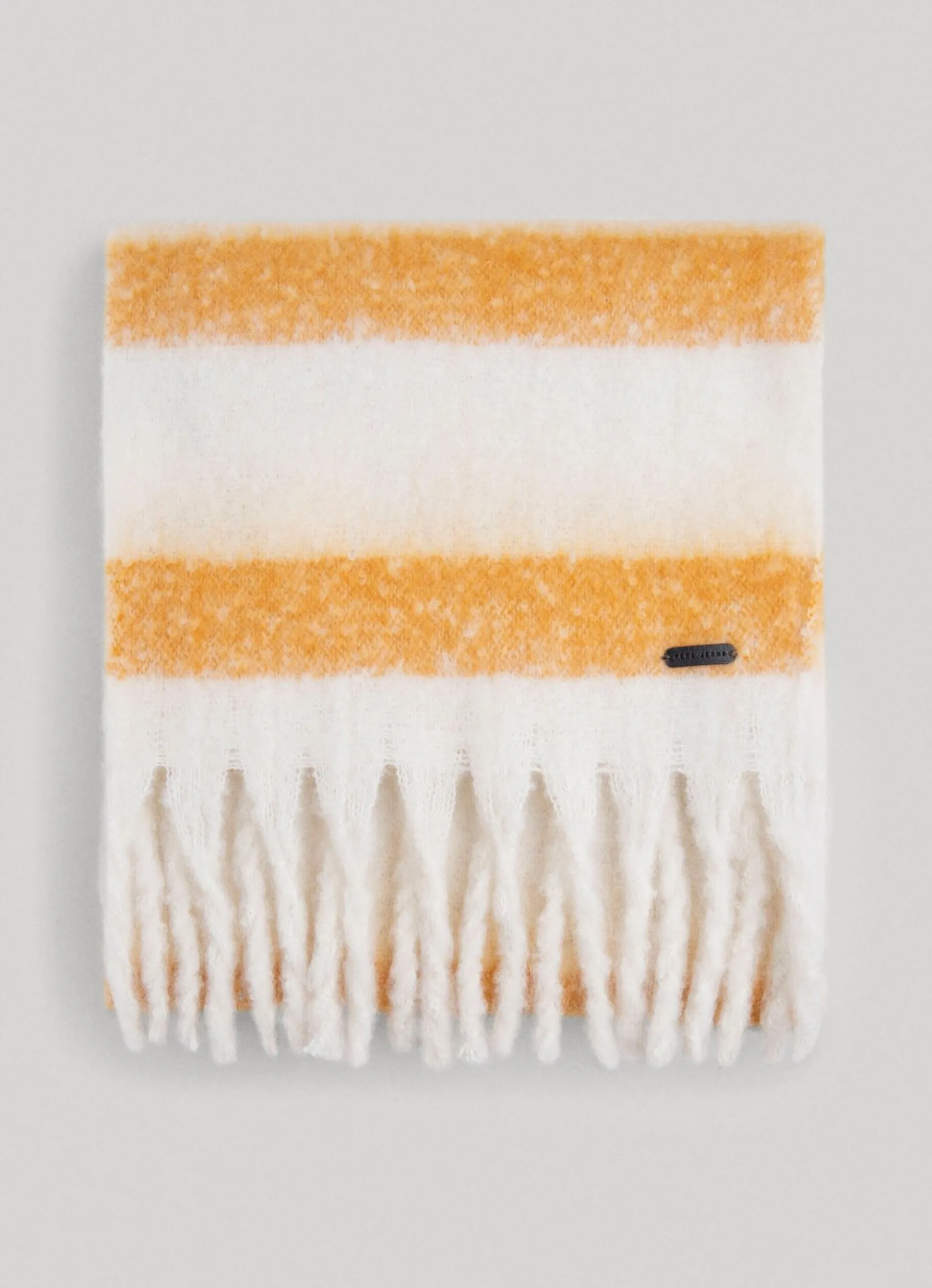 Women Pepe Jeans Striped Plush Scarf