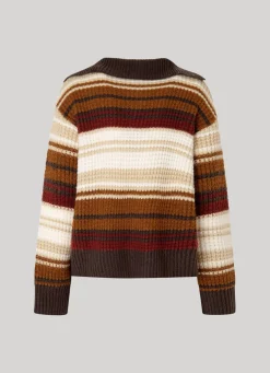 Women Pepe Jeans Striped Polo Knit