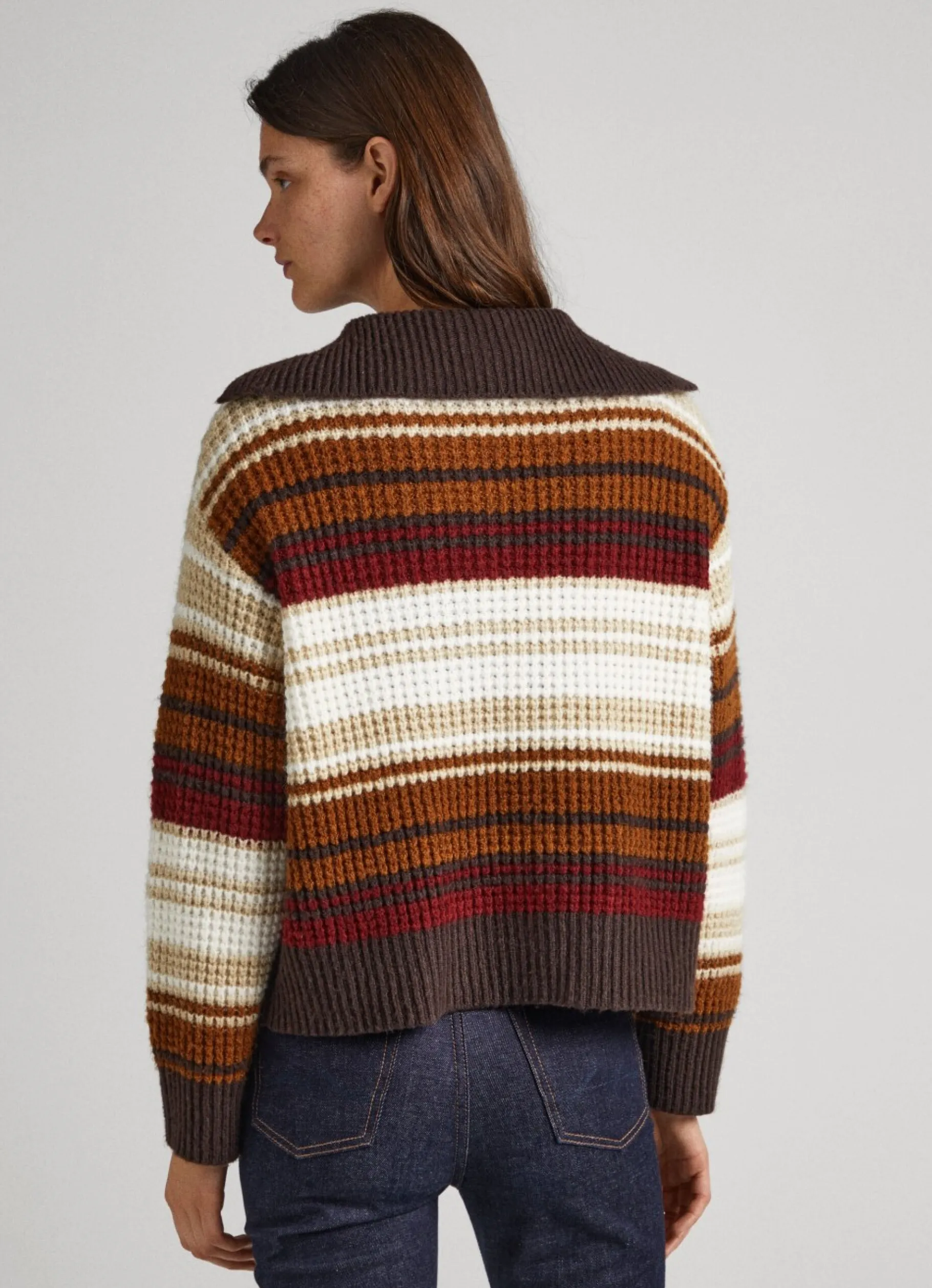 Women Pepe Jeans Striped Polo Knit