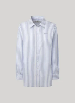 Women Pepe Jeans Striped Poplin Shirt