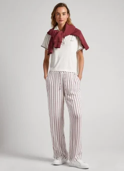 Women Pepe Jeans Striped Pyjama Trousers