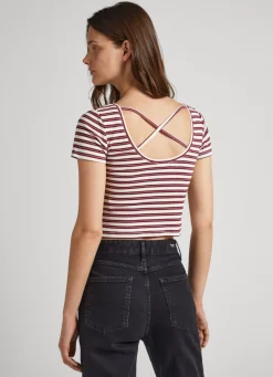 Women Pepe Jeans Striped Rib T-Shirt