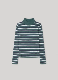 Girl Pepe Jeans Striped Ribbed Knit