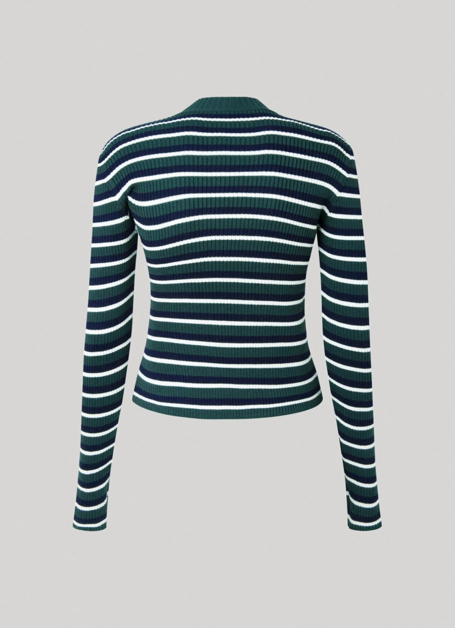 Women Pepe Jeans Striped Ribbed Knit