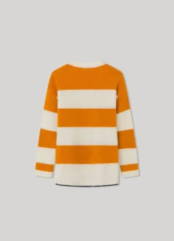 Girl Pepe Jeans Striped Round Neck Knit