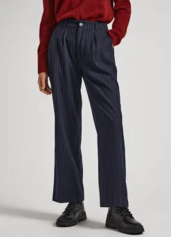 Women Pepe Jeans Striped Trousers