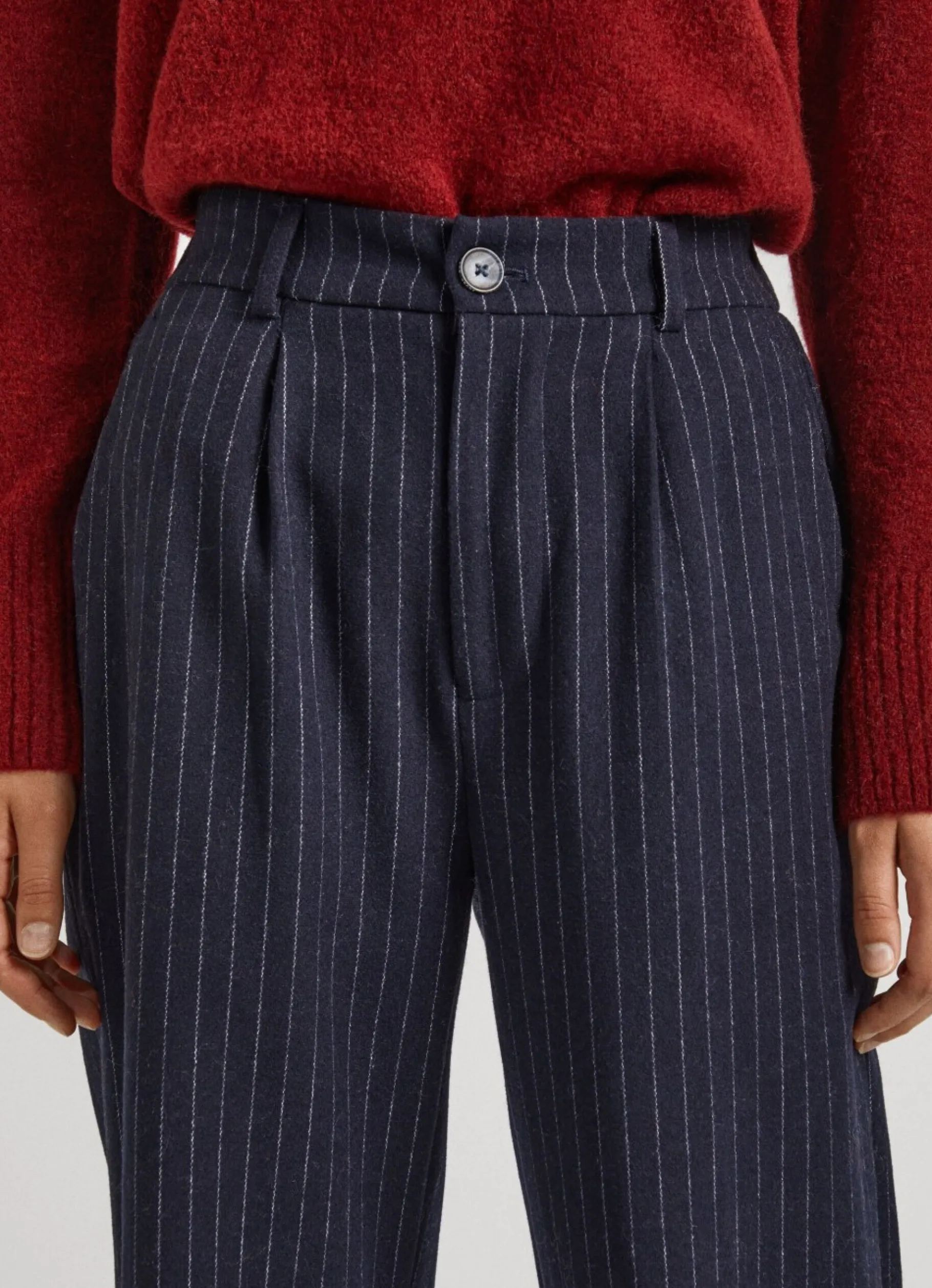 Women Pepe Jeans Striped Trousers
