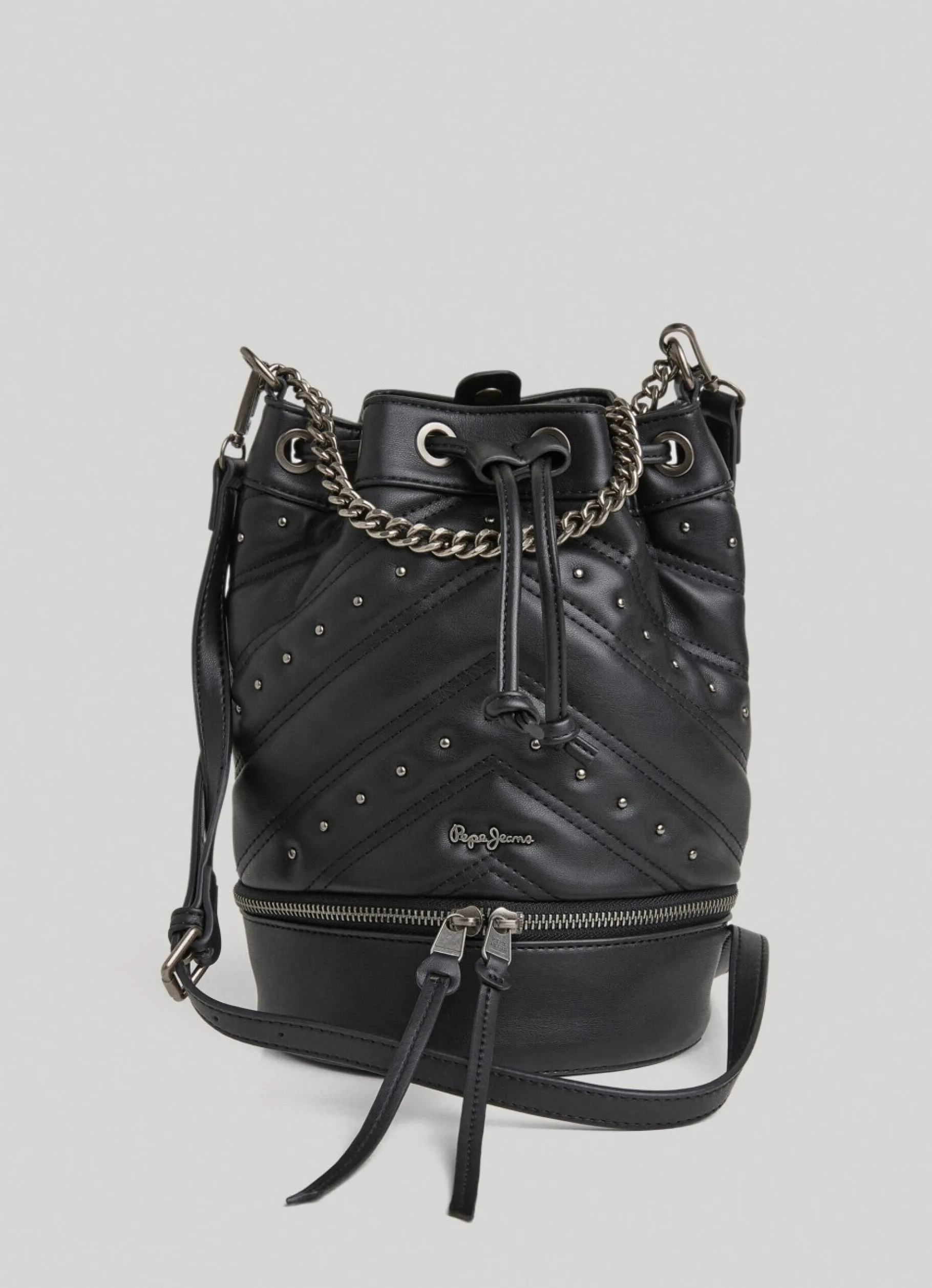 Women Pepe Jeans Studded Bucket Bag