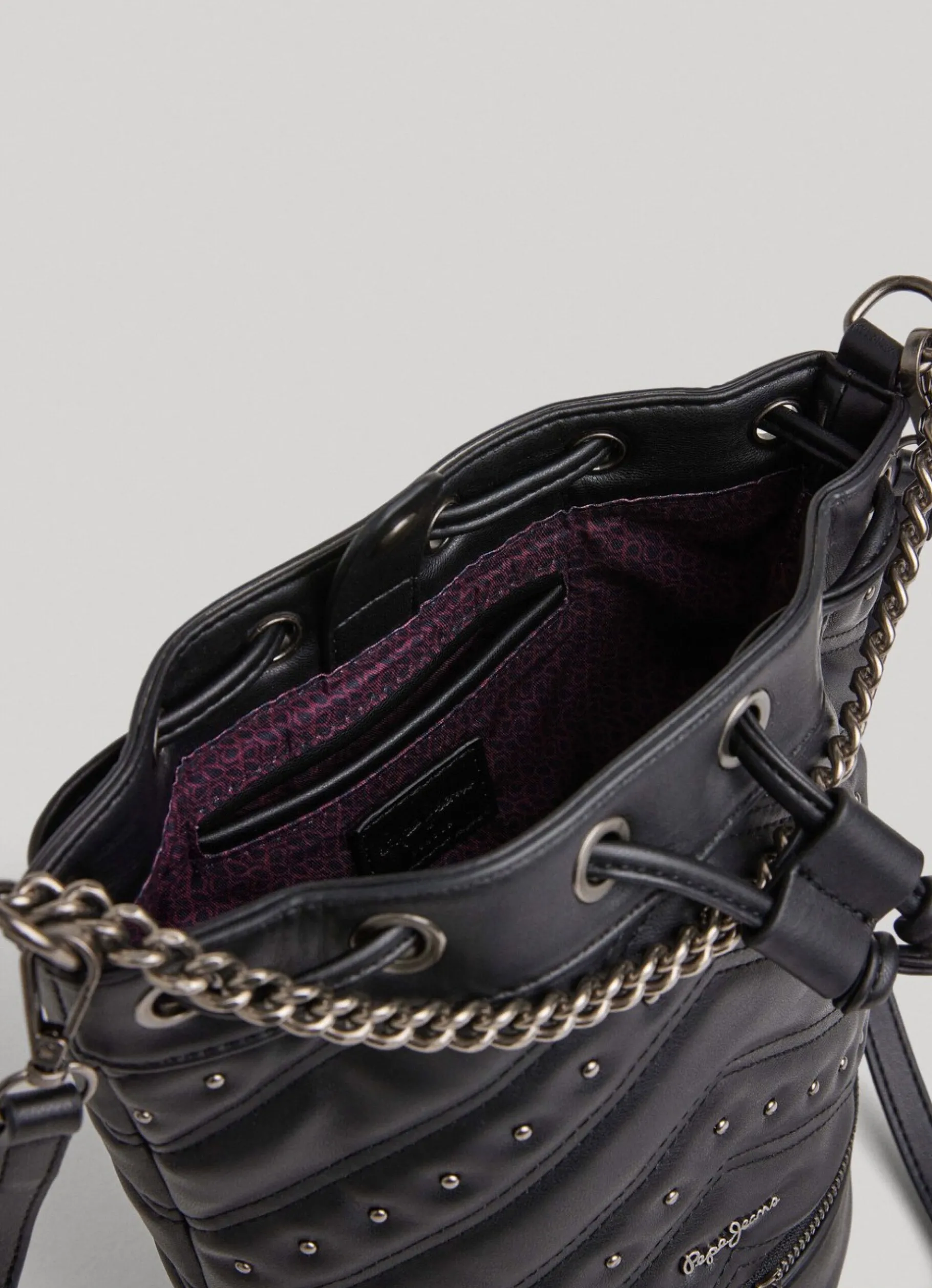 Women Pepe Jeans Studded Bucket Bag
