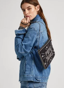Women Pepe Jeans Studded Logo Pochette