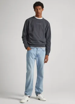 Men Pepe Jeans Sustainable Cotton Logo Sweatshirt