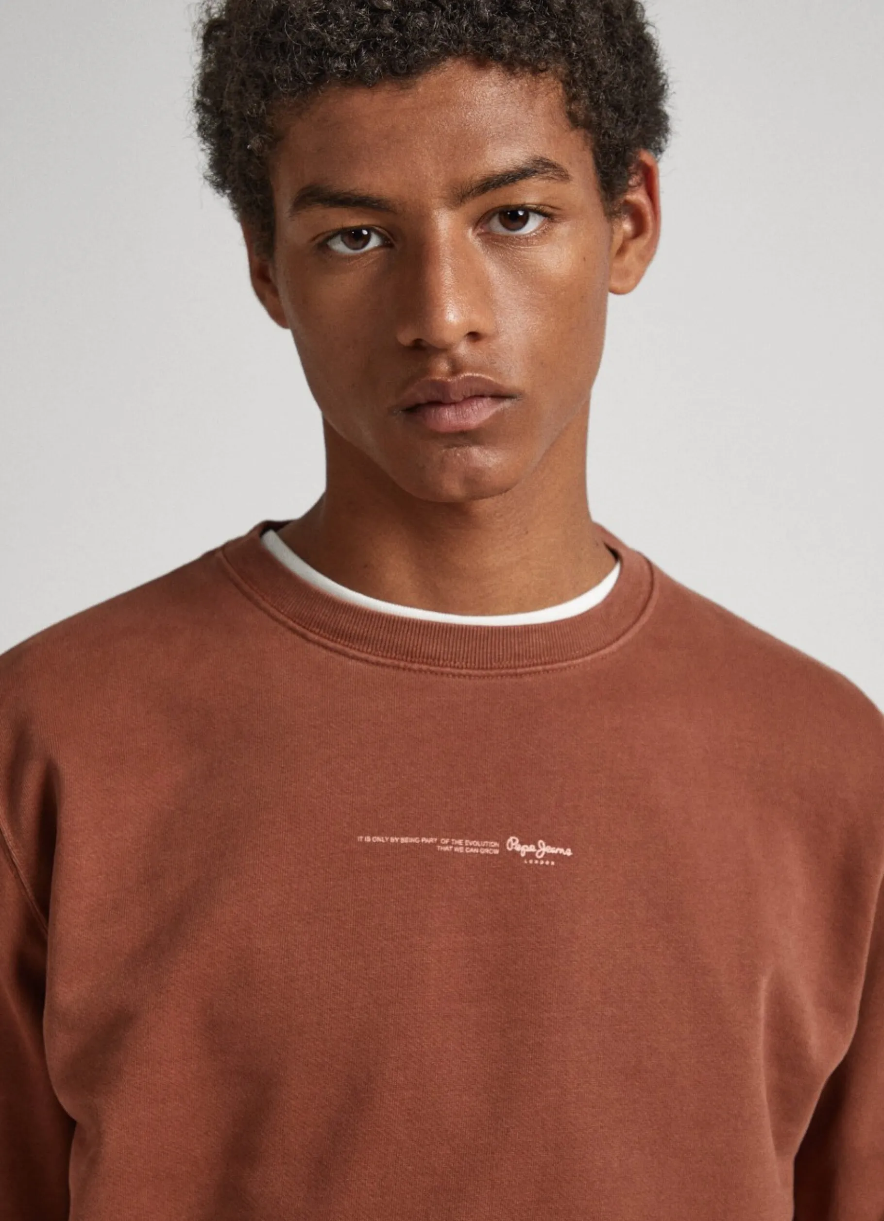 Men Pepe Jeans Sustainable Cotton Logo Sweatshirt