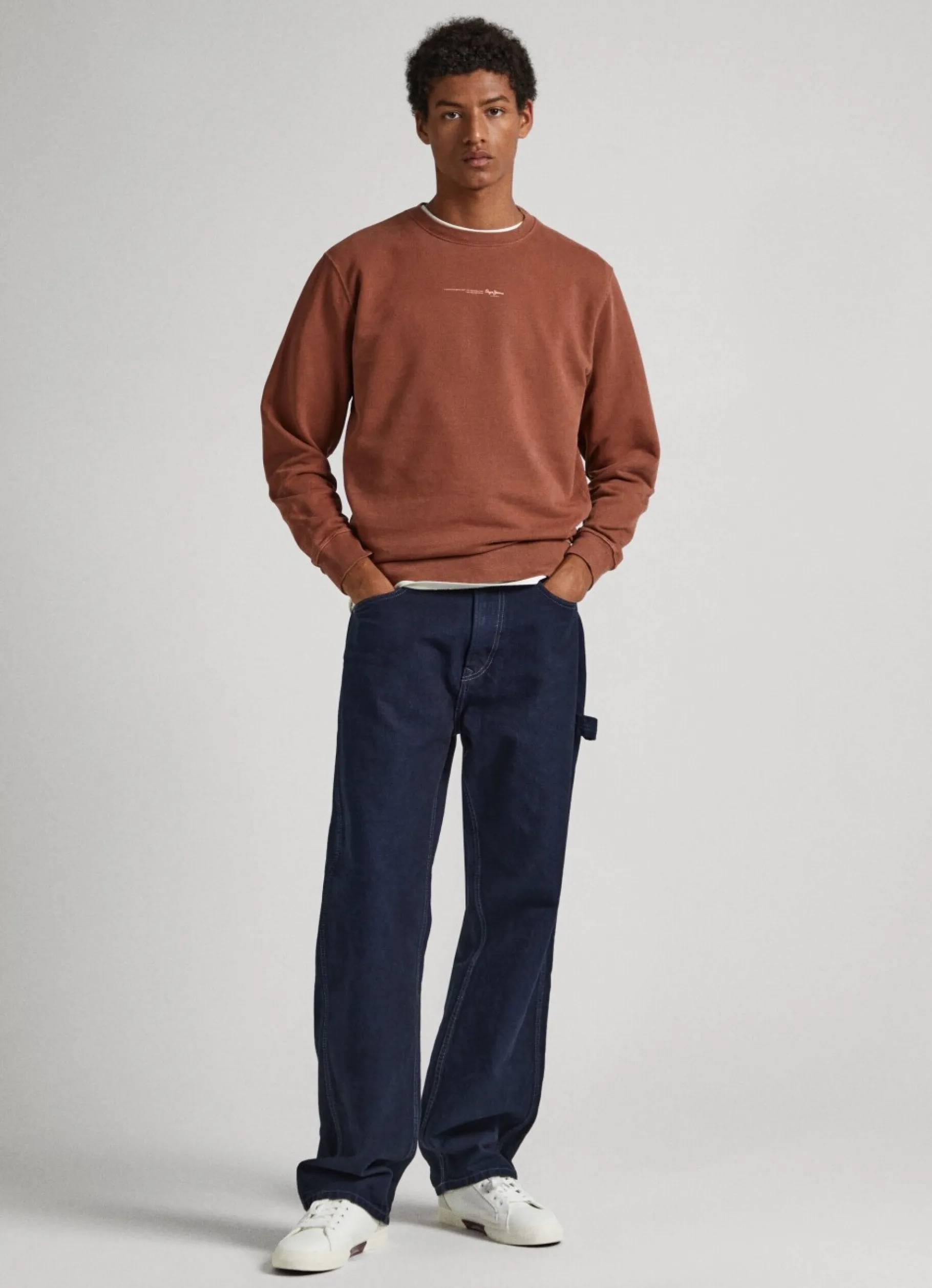 Men Pepe Jeans Sustainable Cotton Logo Sweatshirt