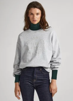 Women Pepe Jeans Sweatshirt W/ Embroidered Logo