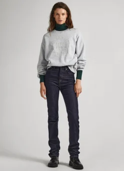 Women Pepe Jeans Sweatshirt W/ Embroidered Logo