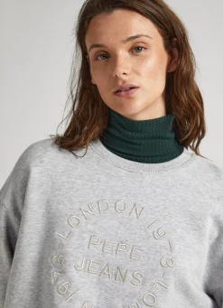 Women Pepe Jeans Sweatshirt W/ Embroidered Logo