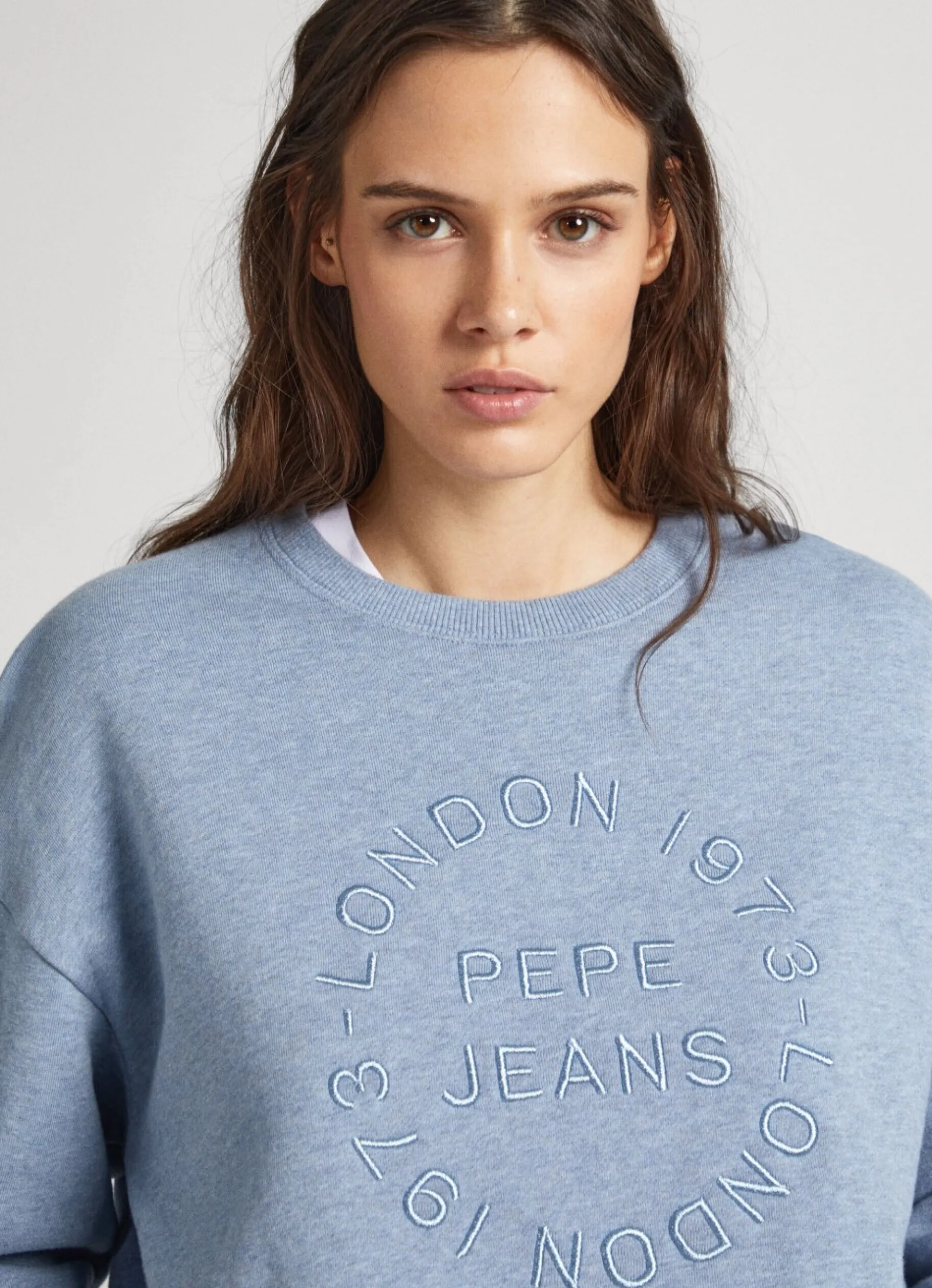 Women Pepe Jeans Sweatshirt W/ Embroidered Logo