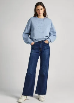 Women Pepe Jeans Sweatshirt W/ Embroidered Logo