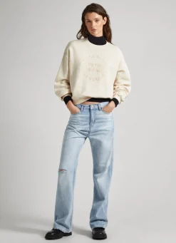 Women Pepe Jeans Sweatshirt W/ Embroidered Logo