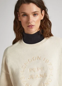 Women Pepe Jeans Sweatshirt W/ Embroidered Logo