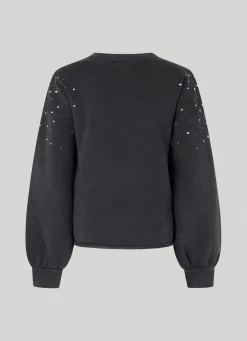 Women Pepe Jeans Sweatshirt W/ Gemstone Beading