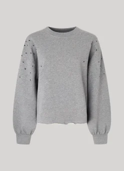 Women Pepe Jeans Sweatshirt W/ Gemstone Beading
