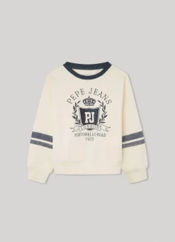 Girl Pepe Jeans Sweatshirt W/ Printed Logo