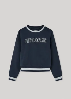 Girl Pepe Jeans Sweatshirt W/ Printed Logo