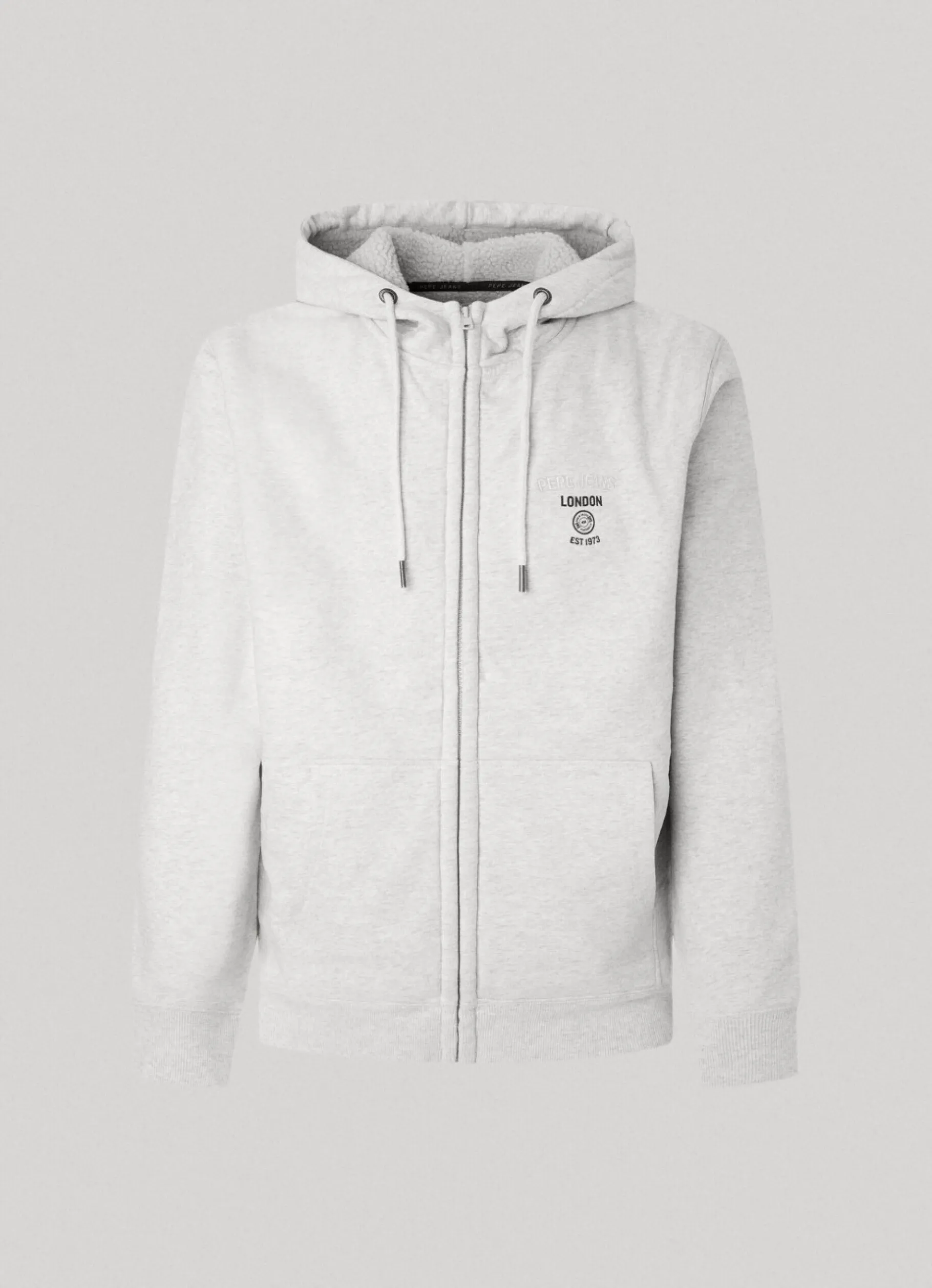 Men Pepe Jeans Sweatshirt With Fleece-Lined Hood