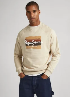 Men Pepe Jeans Sweatshirt With Printed Logo