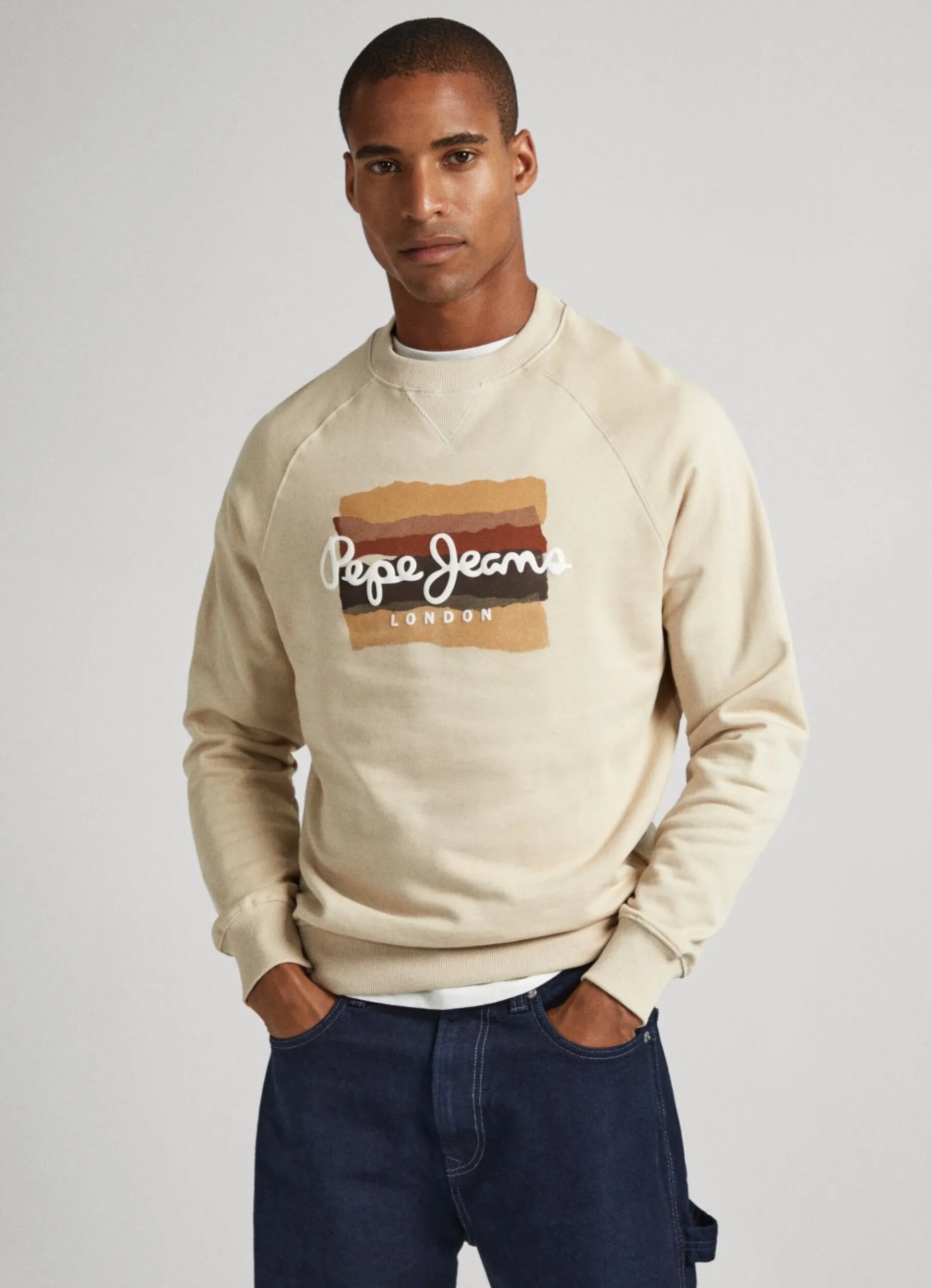 Men Pepe Jeans Sweatshirt With Printed Logo