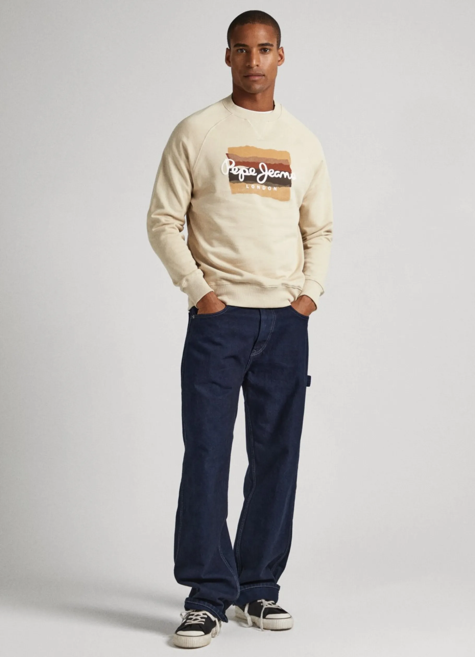 Men Pepe Jeans Sweatshirt With Printed Logo