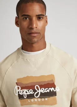 Men Pepe Jeans Sweatshirt With Printed Logo