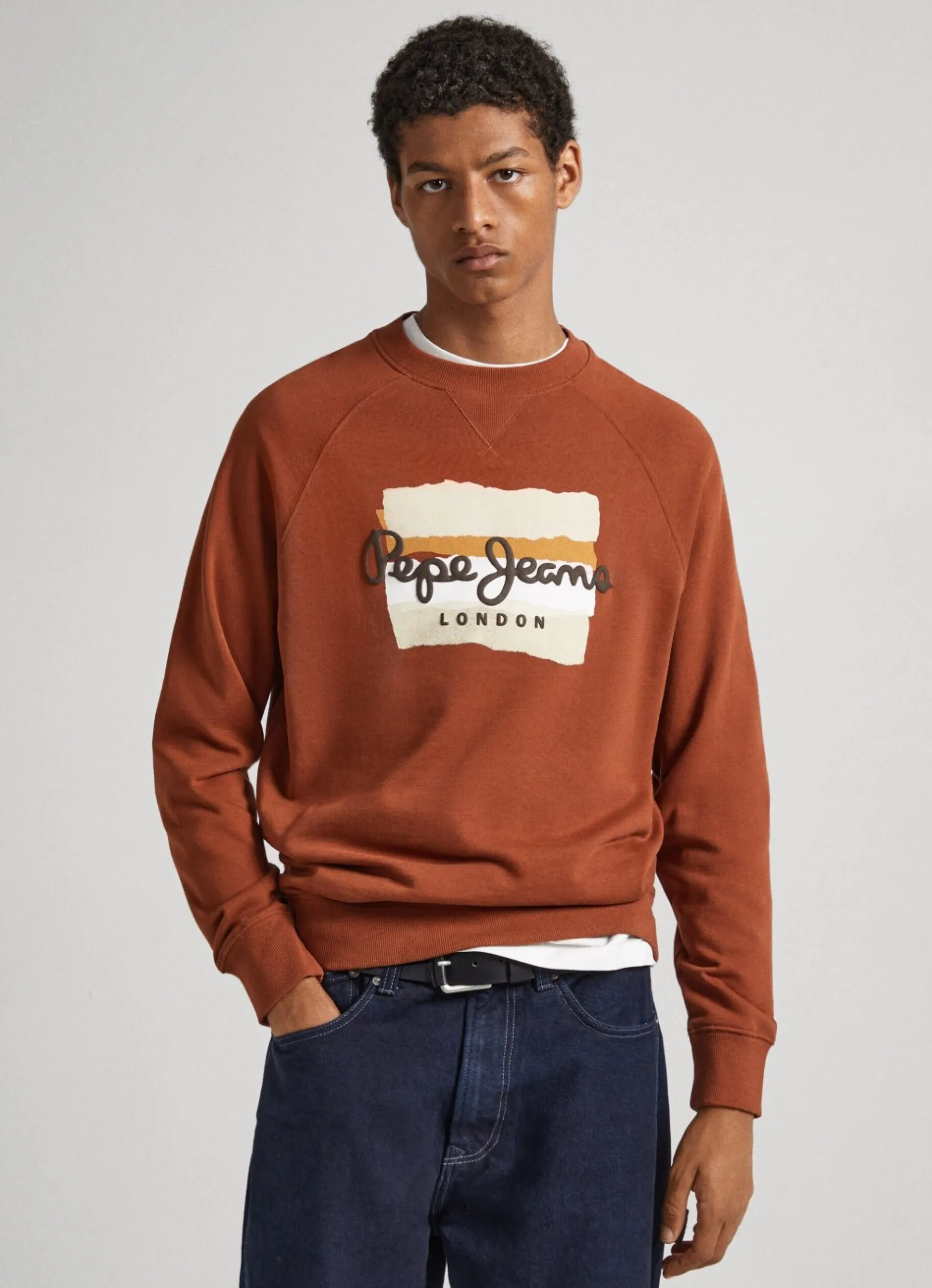 Men Pepe Jeans Sweatshirt With Printed Logo