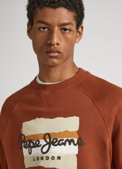 Men Pepe Jeans Sweatshirt With Printed Logo