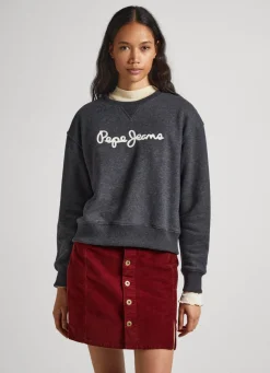 Women Pepe Jeans Sweatshirt With Printed Logo
