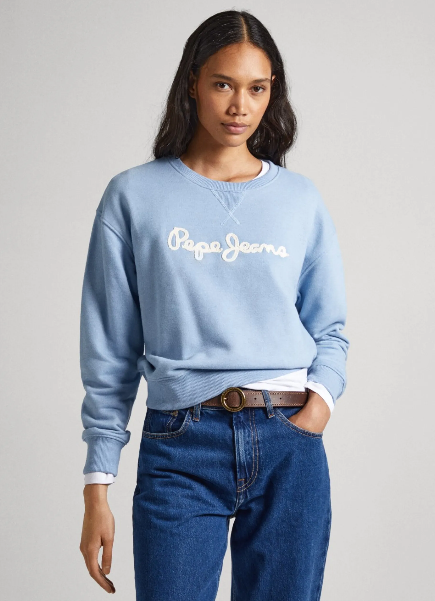 Women Pepe Jeans Sweatshirt With Printed Logo