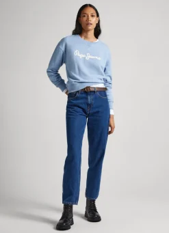 Women Pepe Jeans Sweatshirt With Printed Logo